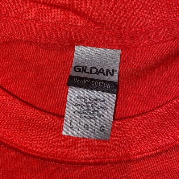 Gildan Men's Graphic Print Tampa Bay Ring Season T-Shirt Red Size Large - Picture 8 of 8